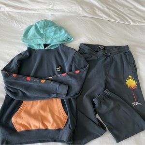 Billabong x Dr Seuss Lorax youth hoodie and pants